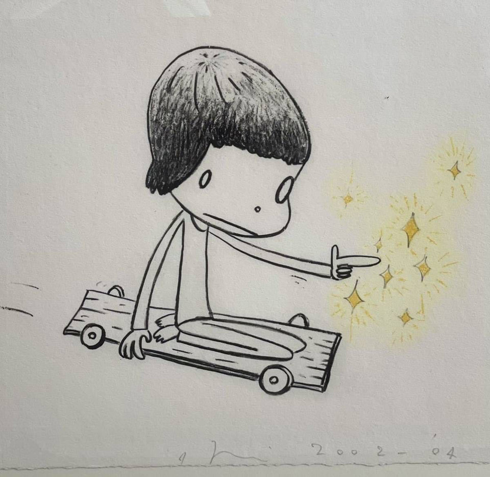 Yoshitomo Nara Dizzy on Wheels Print