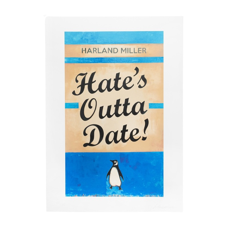 Harland Miller Hate's Outta Date! (Blue) Print