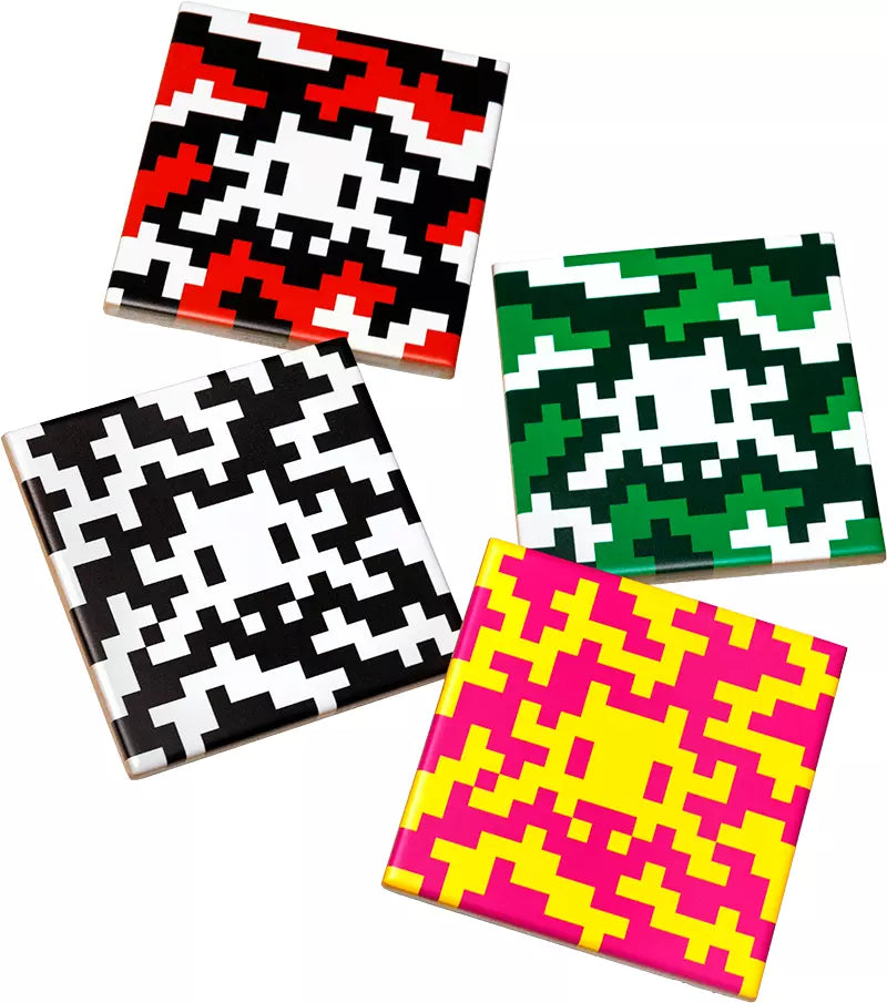 Invader Camo Space Tiles (Set of 4) | archives Invader Camo Space Tiles (Set of 4) | archives
