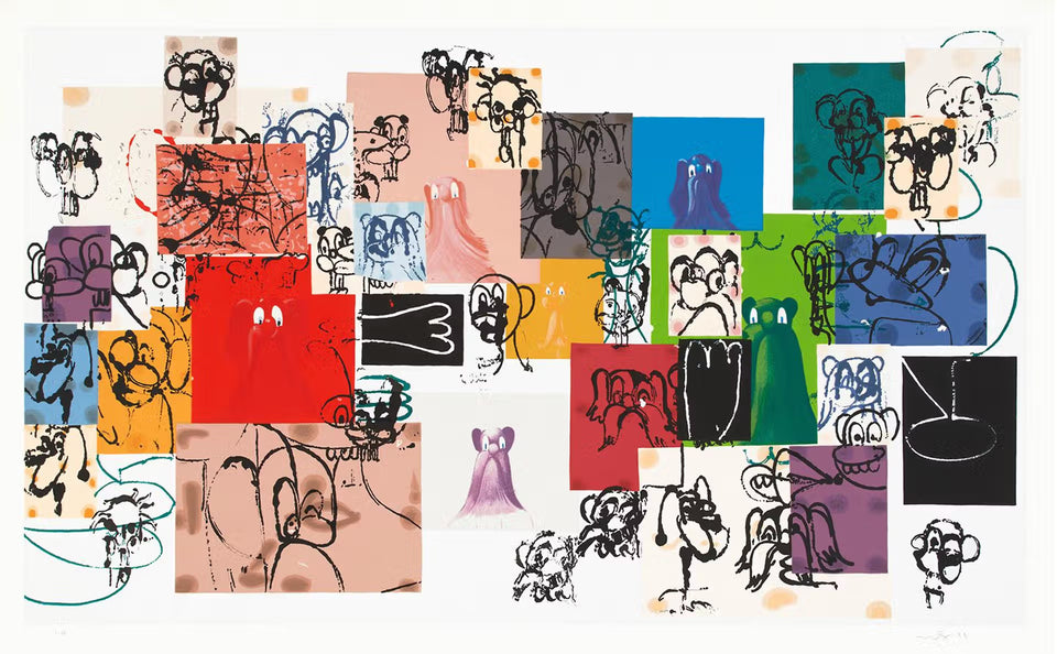 George Condo Paper Faces Print