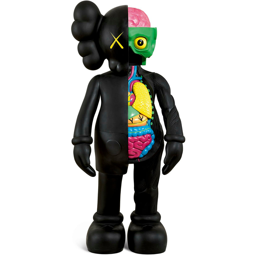 KAWS 4 Foot Dissected Companion Vinyl Sculpture Black | archives