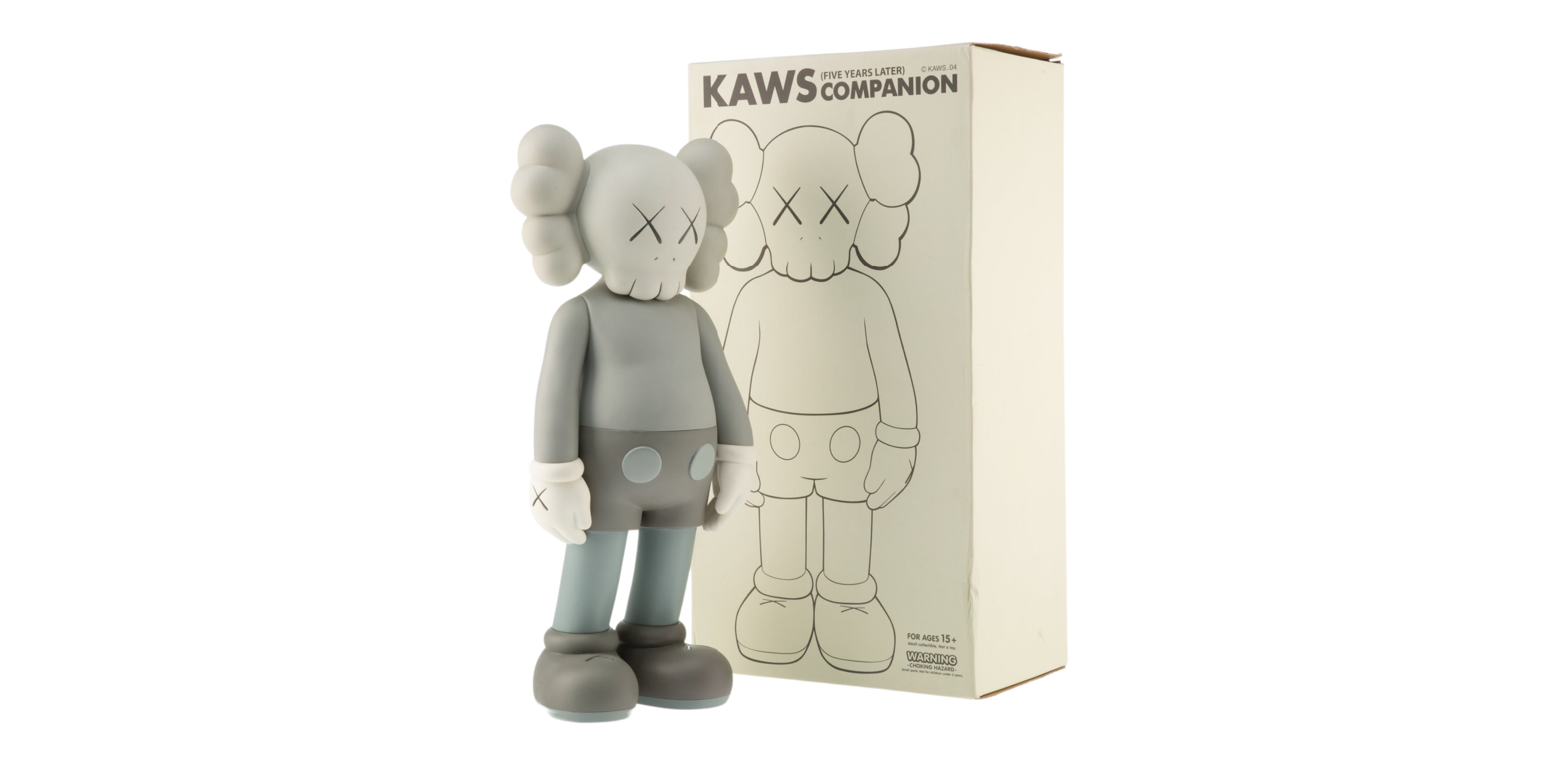 KAWS 5 Years Later Companion Vinyl Figure Grey