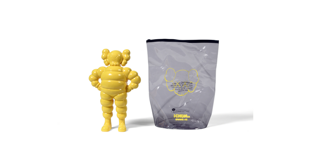 KAWS Chum Vinyl Figure Set of 5 (Pink, Yellow, Black, White, Transparent)