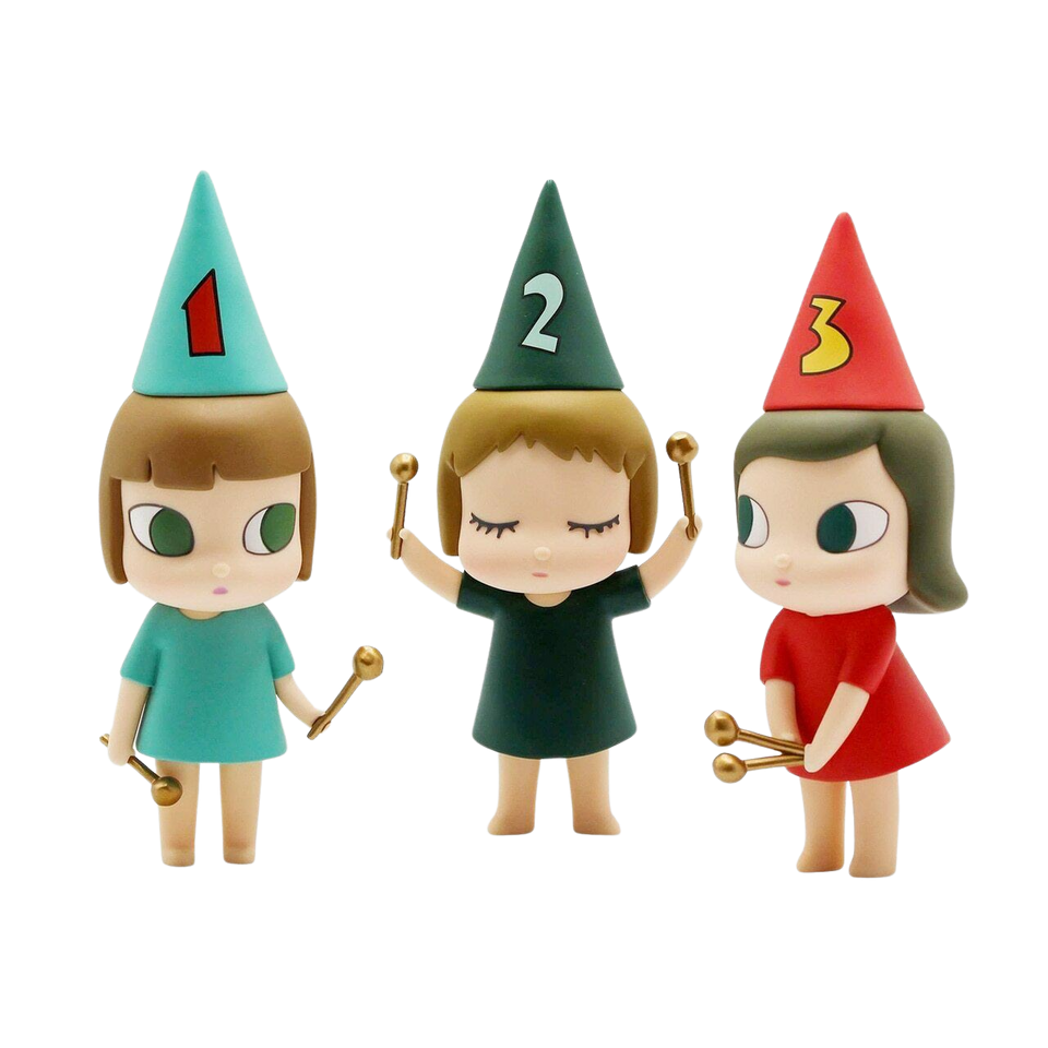Yoshitomo Nara 123 Drumming Girls Sculpture Set