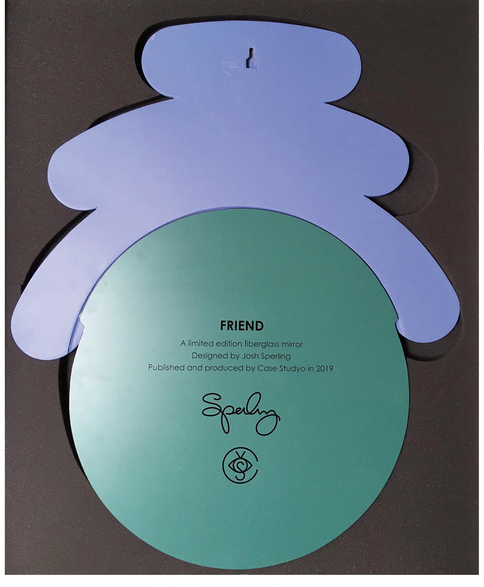 Josh Sperling Friends Mirror Sculpture Blue - archives