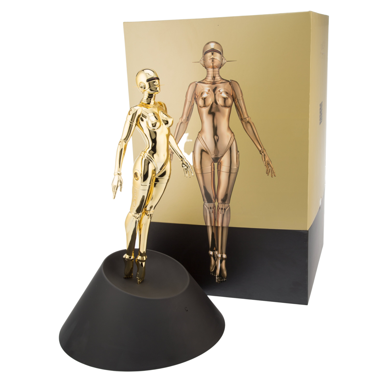 Hajime Sorayama Sexy Robot Floating Sculpture Gold– archives Hajime Sorayama Sexy Robot Floating Sculpture Gold– archives