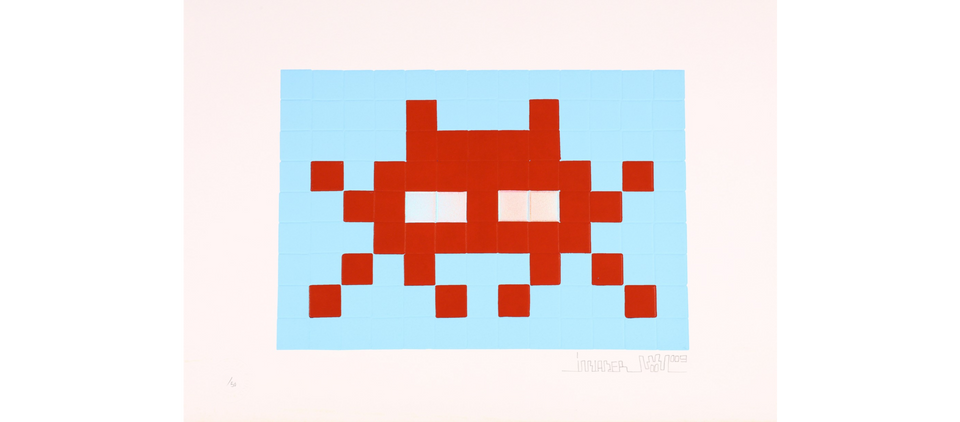 Invader Invasion Red Print