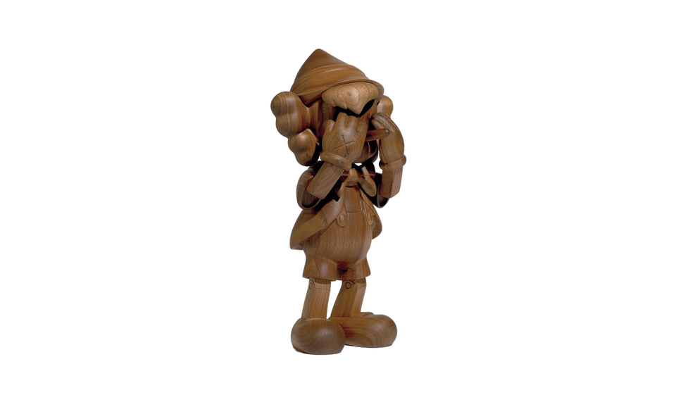KAWS Karimoku Pinocchio Wood Sculpture