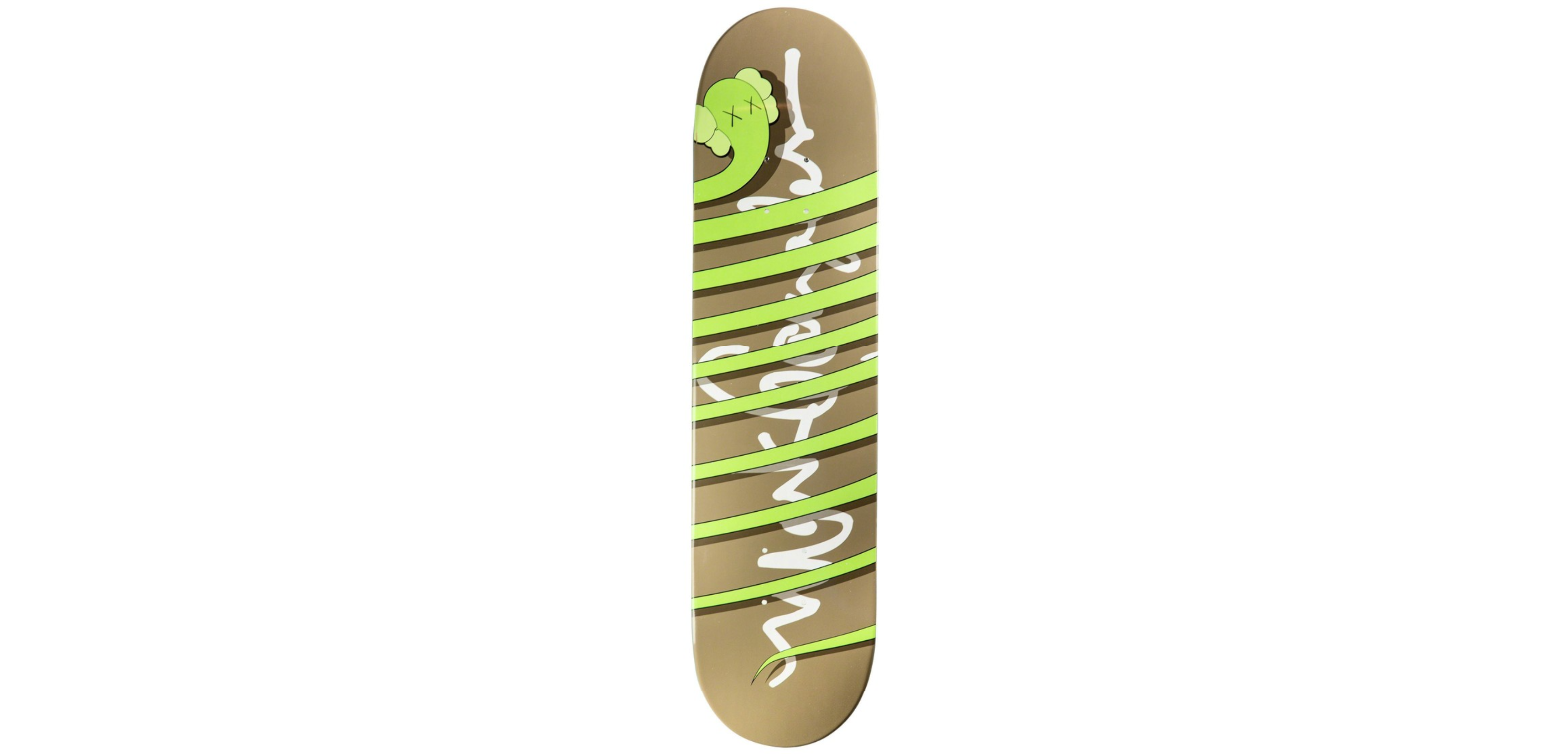 KAWS Krooked Green Bendy Skateboard Deck Multi | archives