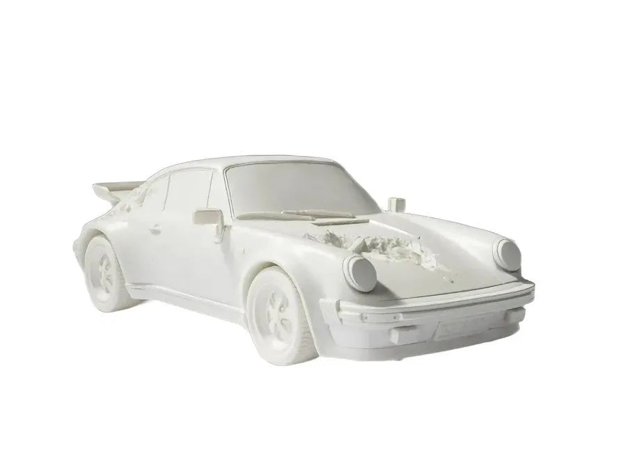 Daniel Arsham Eroded 911 Turbo Porsche White Sculpture