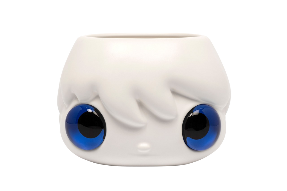 Javier Calleja Pot Pop Top Planter White Blue Eyes