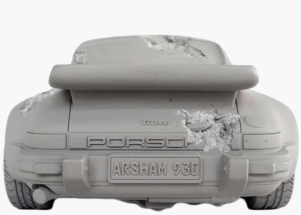 Daniel Arsham Eroded 911 Turbo Porsche Grey Sculpture | archives