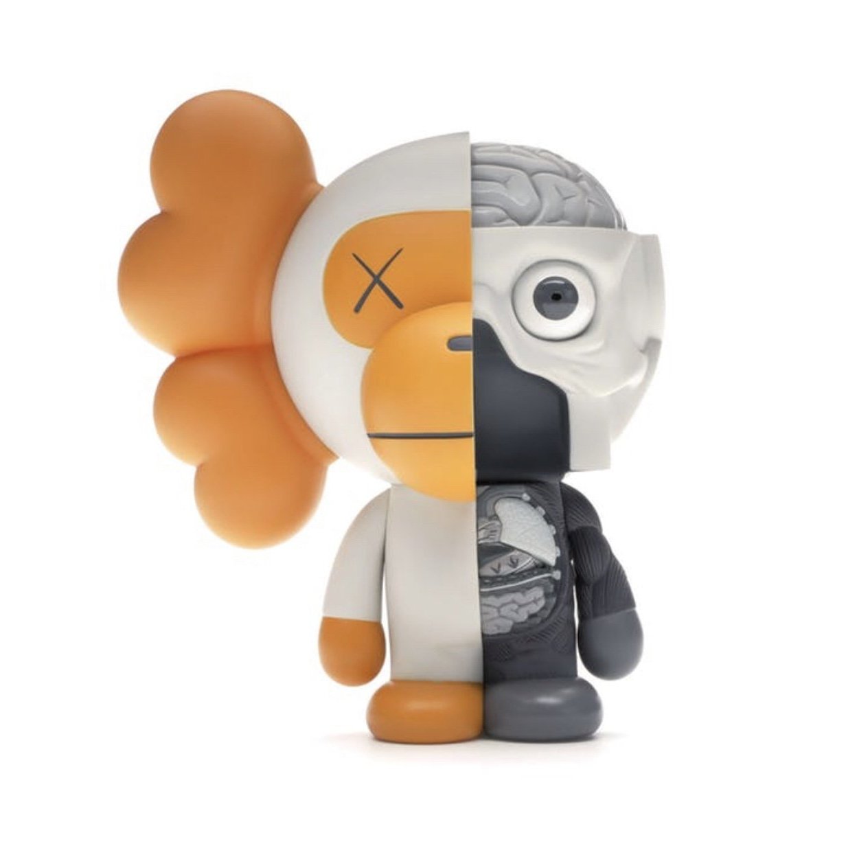 A BATHING APE - KAWS × MILO × BAPE × OriginalFake グレー箱 KAWS x BAPE 'Milo' (2011) Rare Designer Vinyl Art Figure