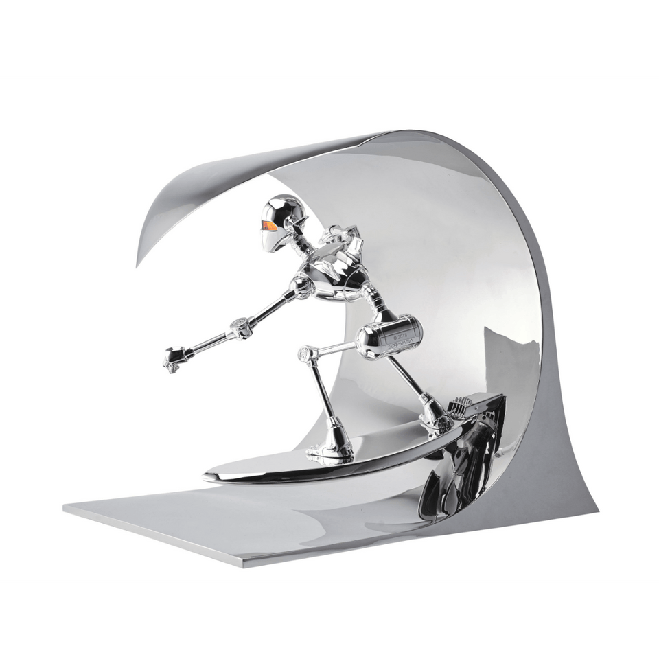 Hajime Sorayama Classic Robot Surf Sculpture Silver - archives