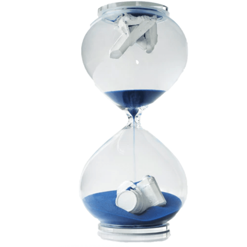 Daniel Arsham Hourglass Sculpture Blue - archives