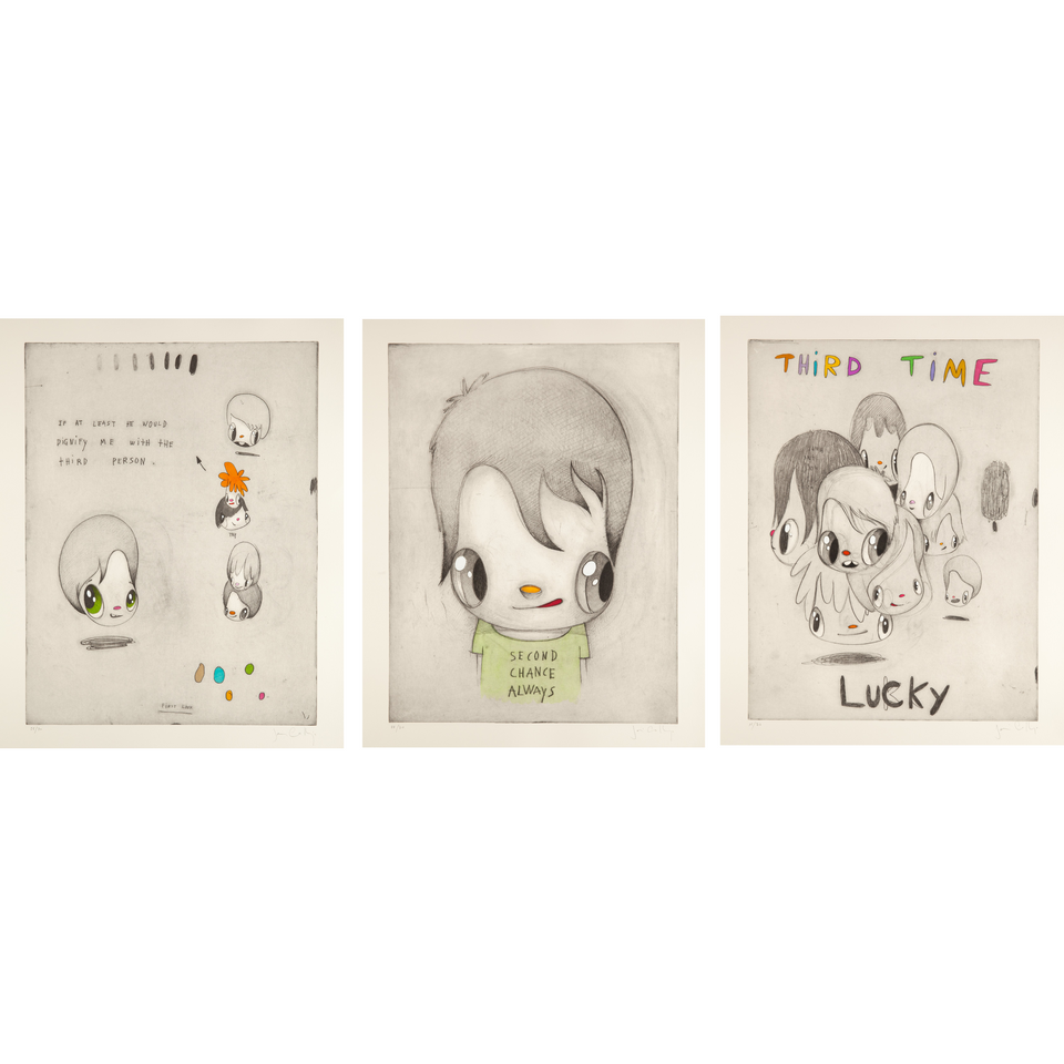 Javier Calleja First Look, Second Chance Always, Third Time Lucky Hand Finished Print Set