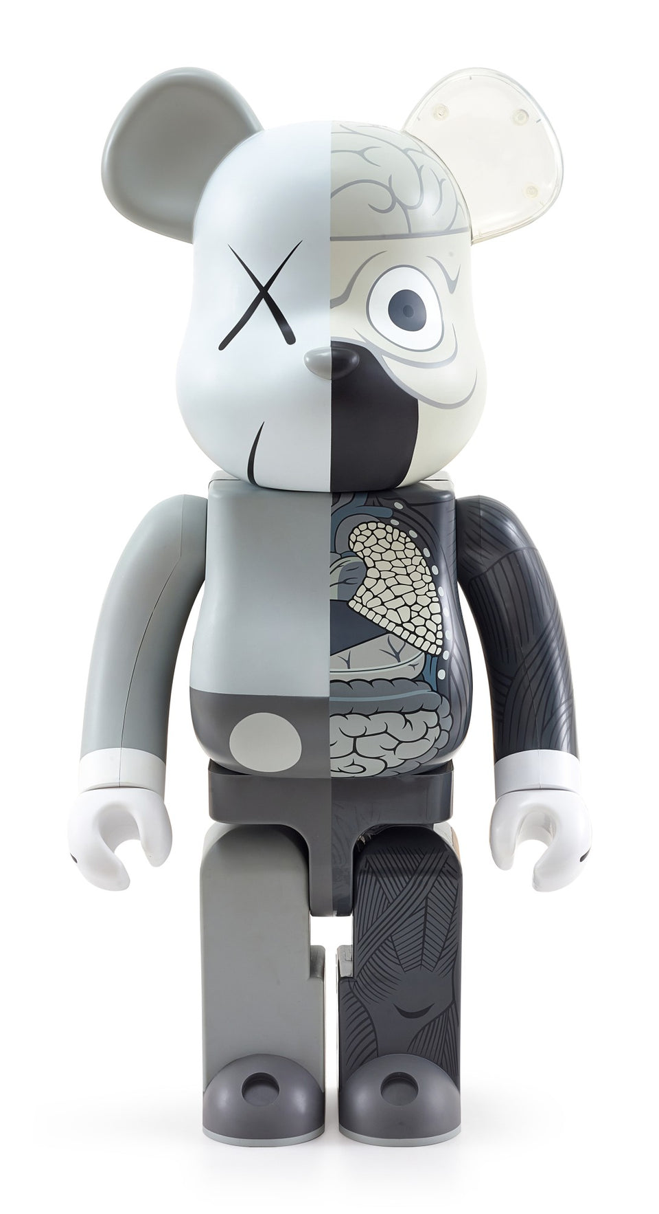 KAWS 1000% Dissected Companion BE@RBRICK Grey