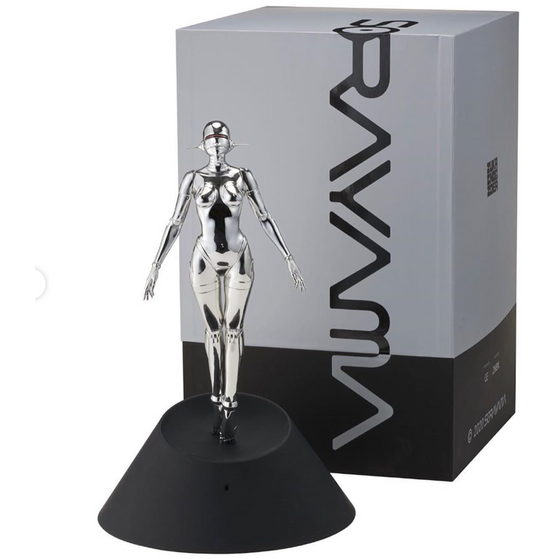Hajime Sorayama Sexy Robot Floating Sculpture Silver