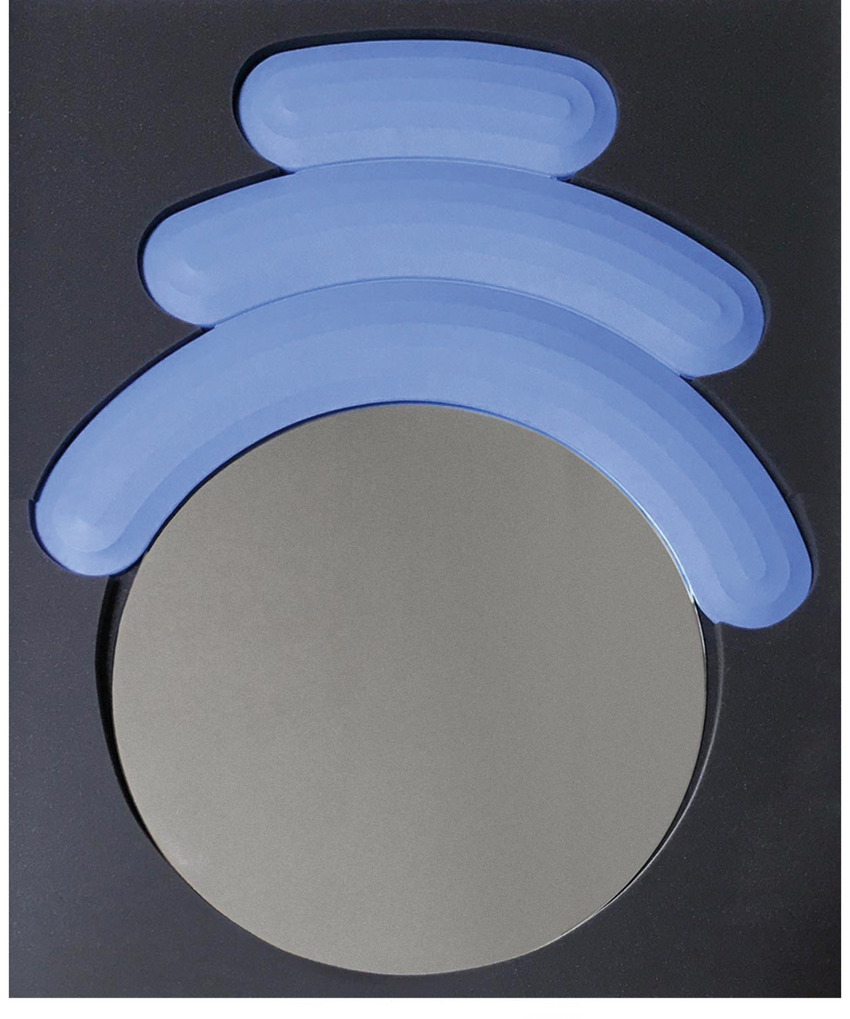 Josh Sperling Friends Mirror Sculpture Blue - archives