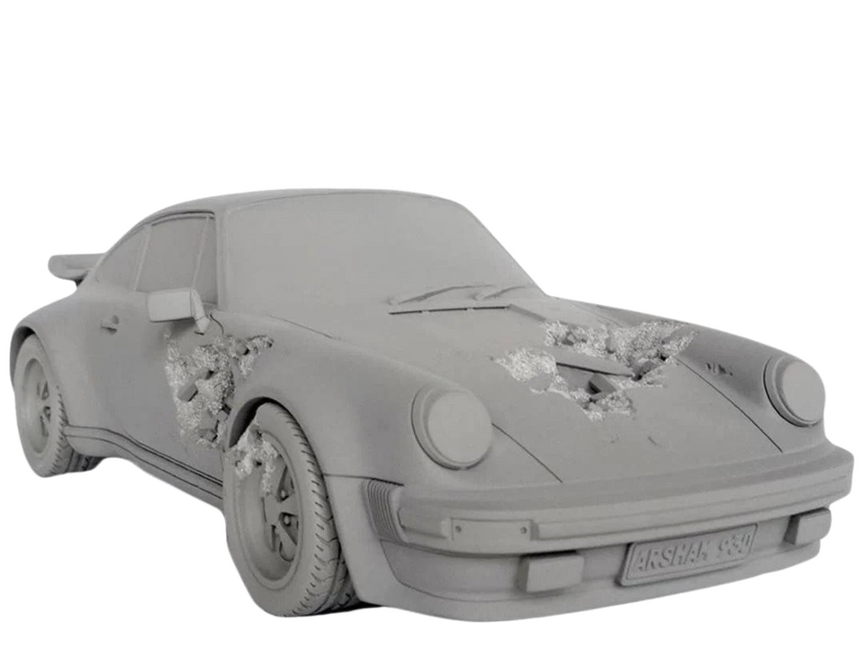 Daniel Arsham Eroded 911 Turbo Porsche Grey Sculpture