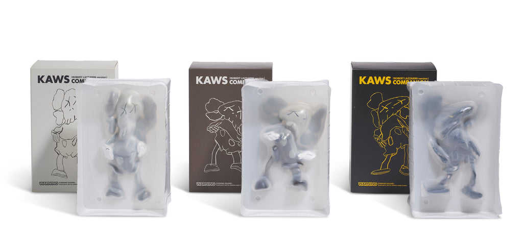 KAWSのROBERT LAZZARINIバージョンのCOMPANIONフ KAWS x Robert Lazzarini Distorted Companion (Grey) + Banksy