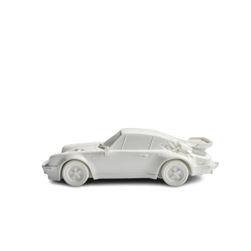 Daniel Arsham Eroded 911 Turbo Porsche White Sculpture | archives