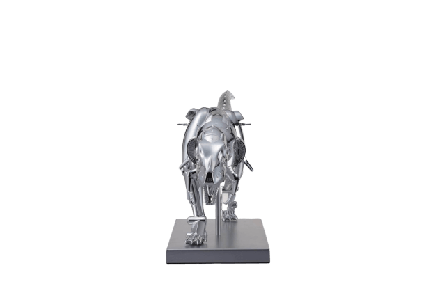 Hajime Sorayama T-Rex Cyborg Dinosaur Figure Silver - archives