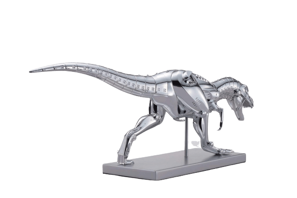 Hajime Sorayama T-Rex Cyborg Dinosaur Figure Silver - archives