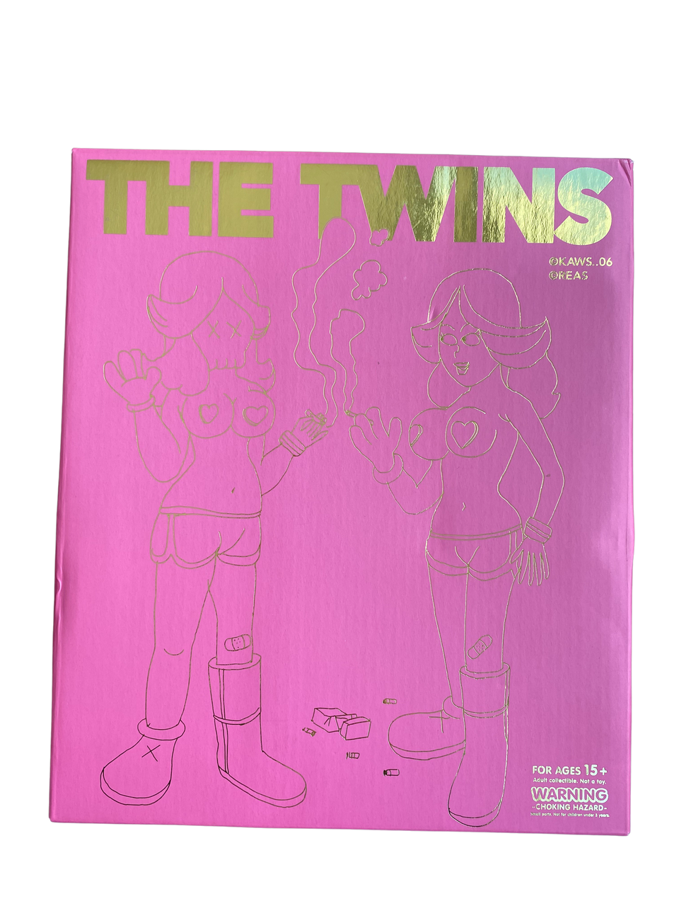 KAWS Todd James The Twins Vinyl Figure Pink