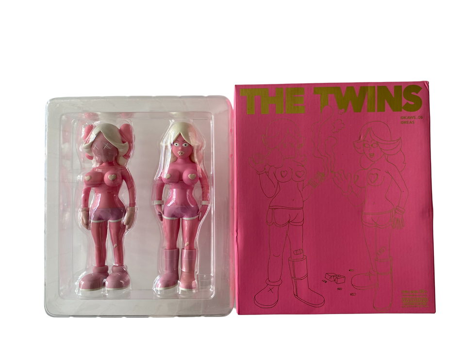 KAWS Todd James The Twins Vinyl Figure Pink