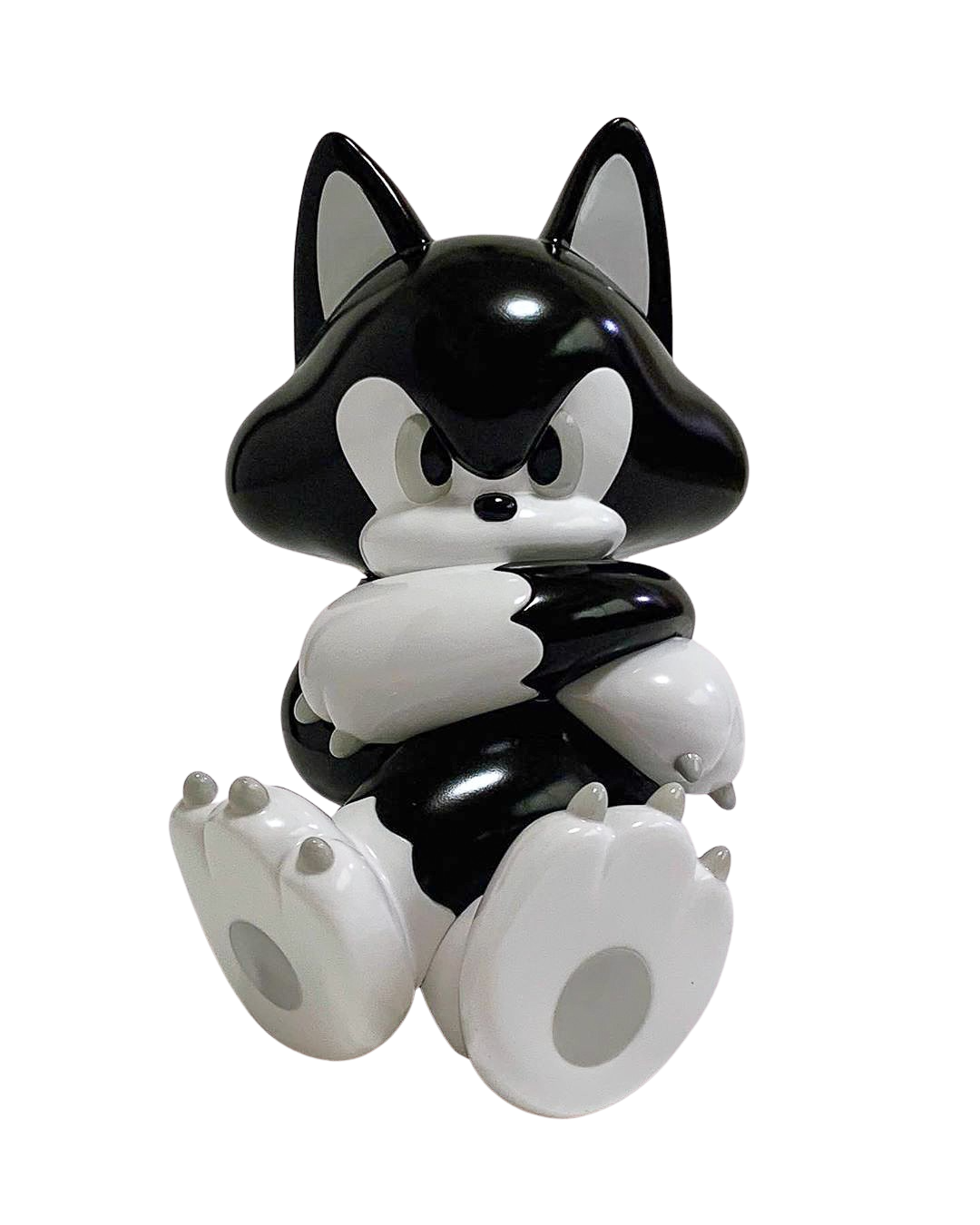 TIDE (Ide Tatsuhiro) Original Cat Black and White Sculpture